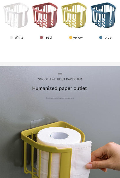 wall-mounted tissue holder in white