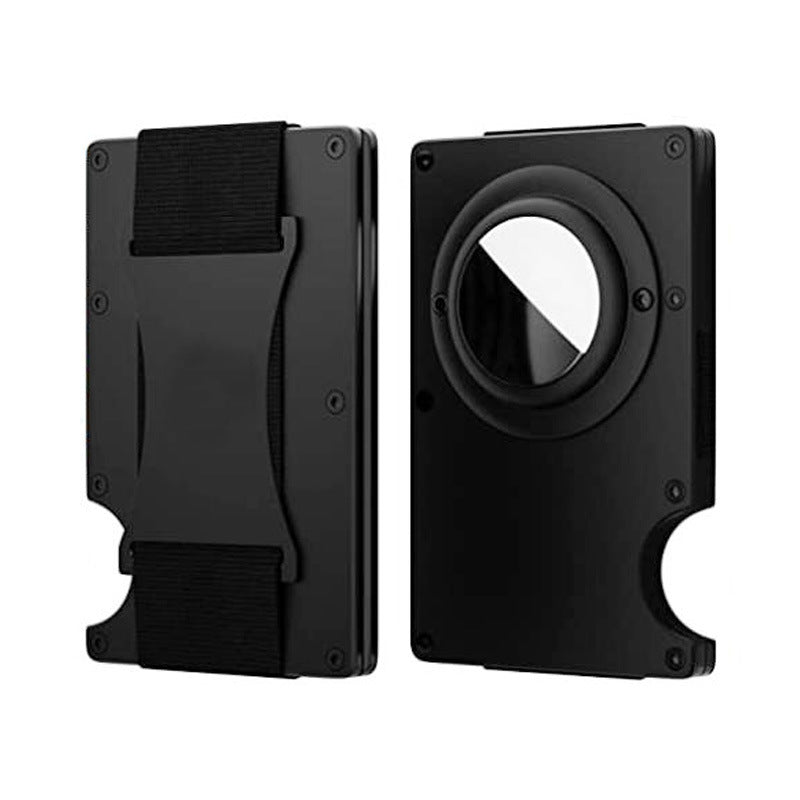 Premium RFID Blocking Aluminum Wallet with AirTag Holder - Image 1