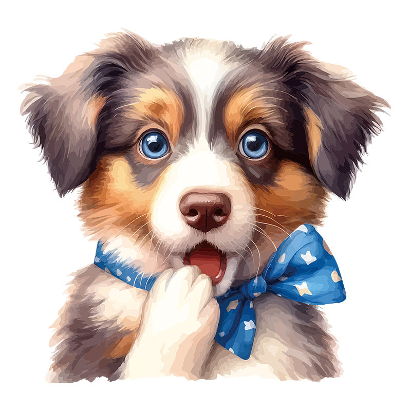 Cute dog cow wall sticker design 6