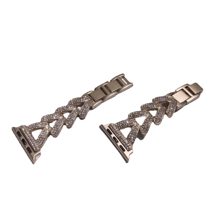 elegant diamond-studded watch band
