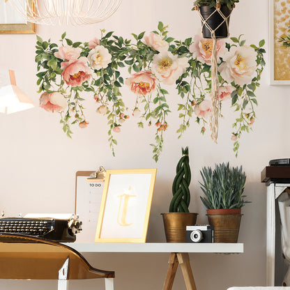 vibrant rose wall sticker design 4