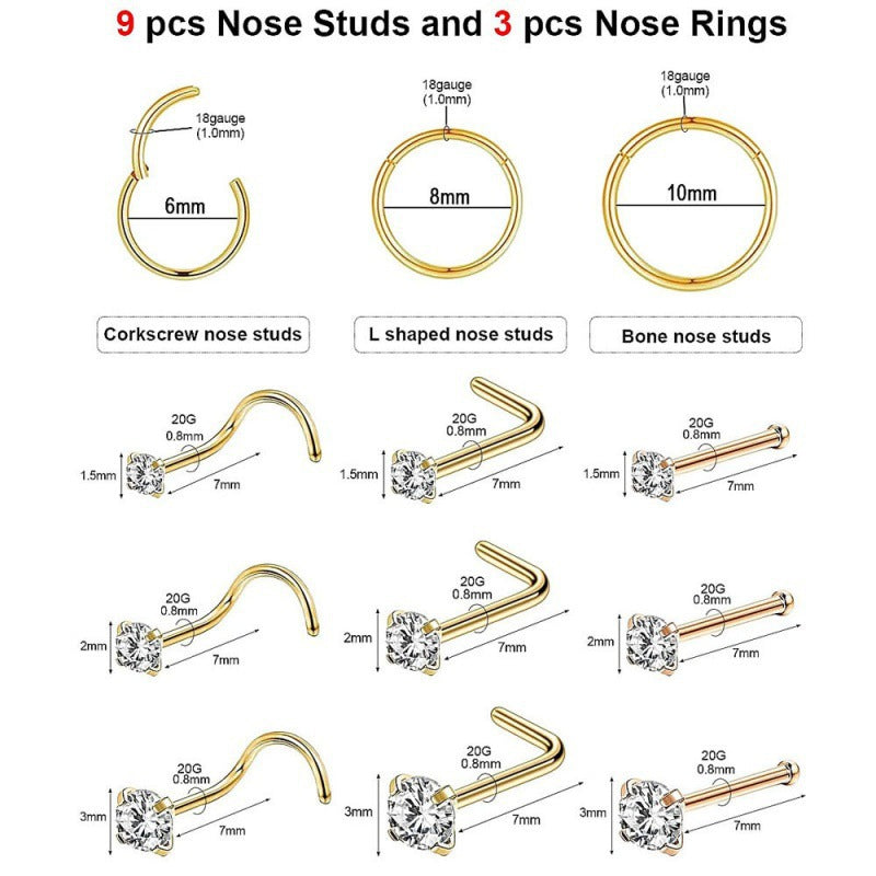 Elegant zirconia nose ring image 2