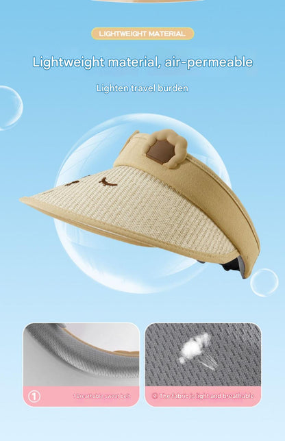 Kids sun hat with cartoon design image 1