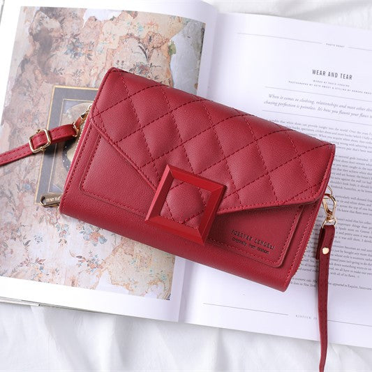 quilted mini shoulder bag gray