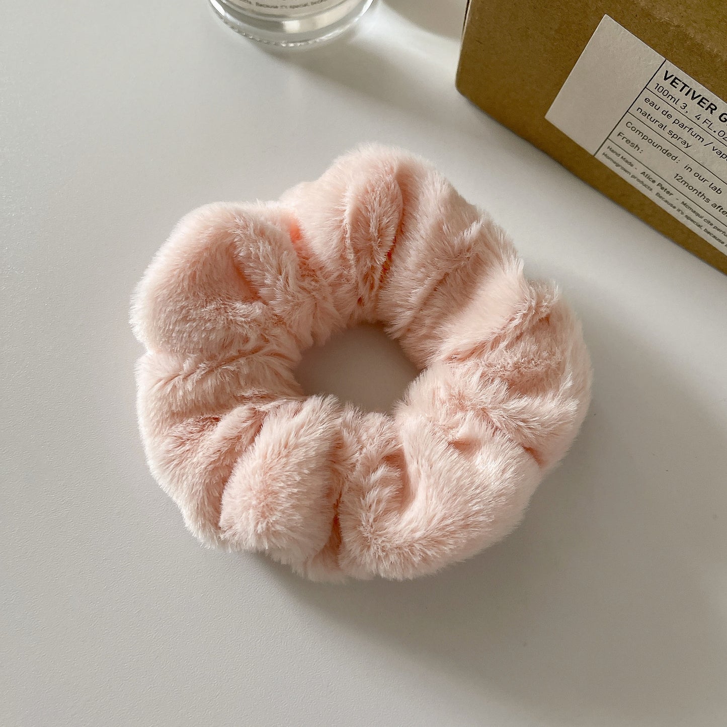 Comfortable plush hair accessory for kids in white