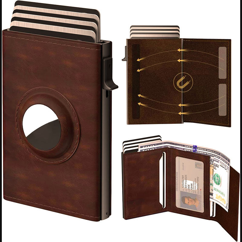 RFID-blocking men's wallet front view