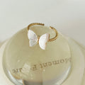 White Mother-of-Pearl Open Ring