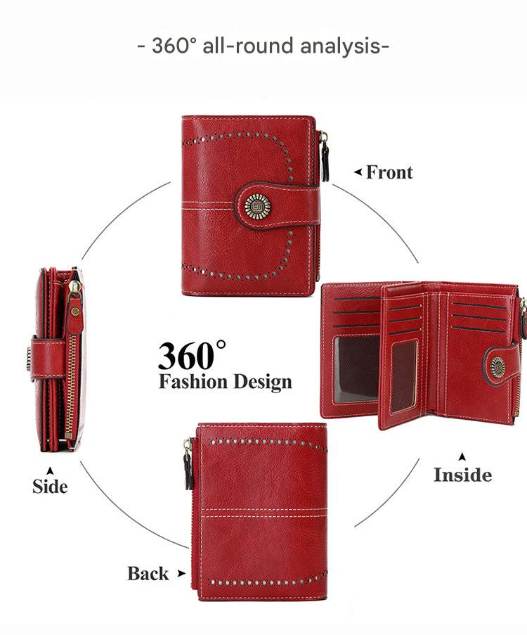 peacock blue RFID wallet