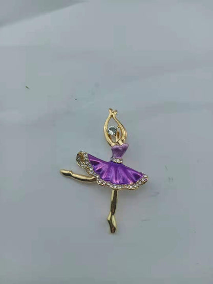 Cute ballet dance brooch 1
