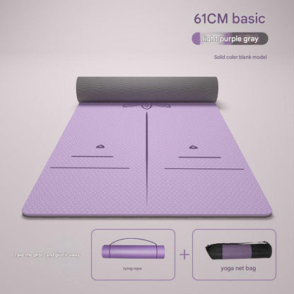 TPE Yoga Mat in Pink Color Image 6