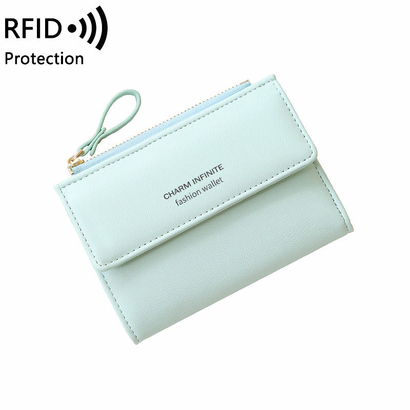 Stylish women's wallet with two-fold design