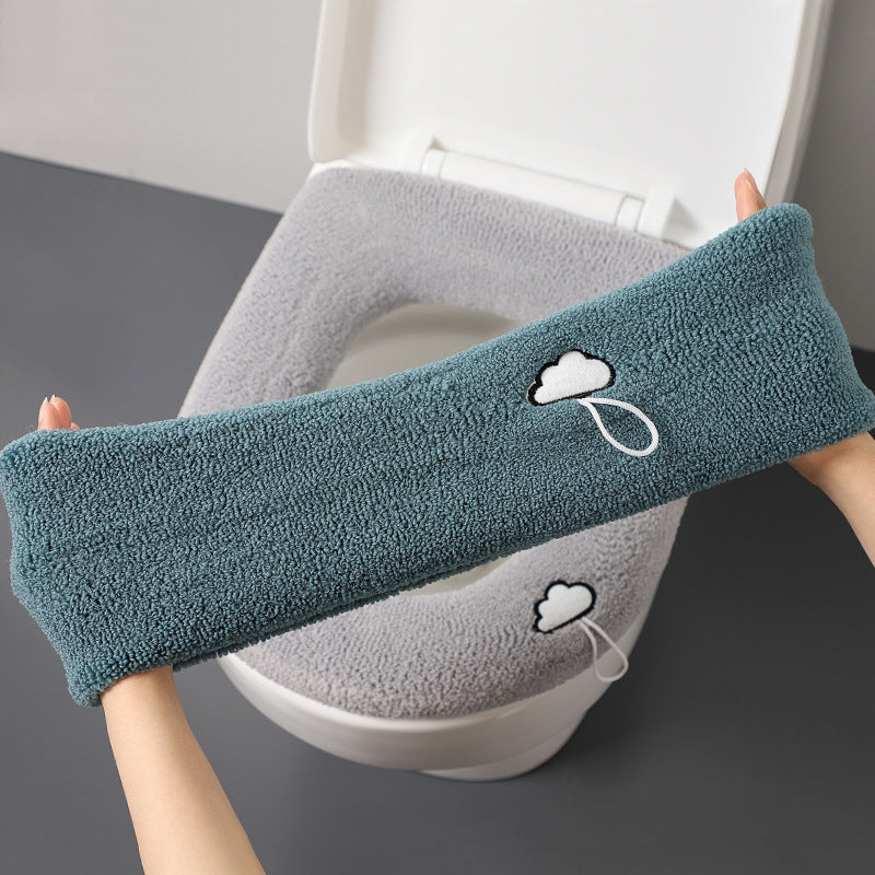 Cozy purple-pink toilet seat cover