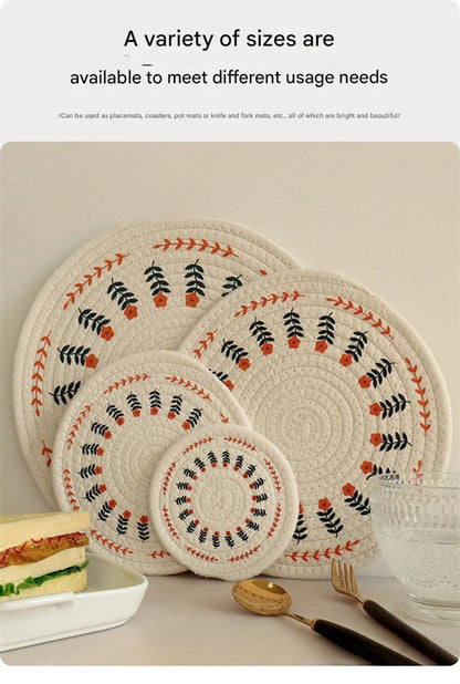 Floral heat-resistant dining mat design