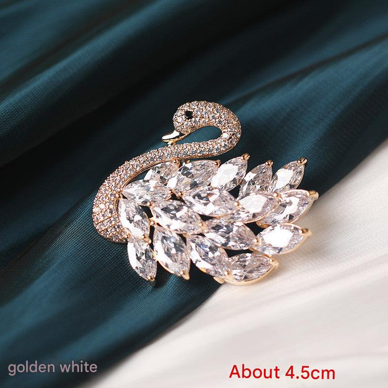 Wearing the Swan Brooch on Clothing Image 4