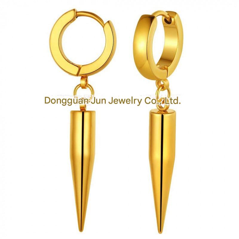 titanium steel vintage round earrings image 1