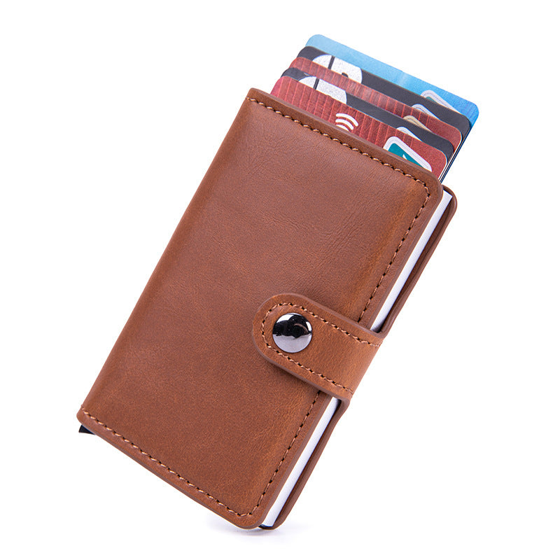Close-up of card holder stitching