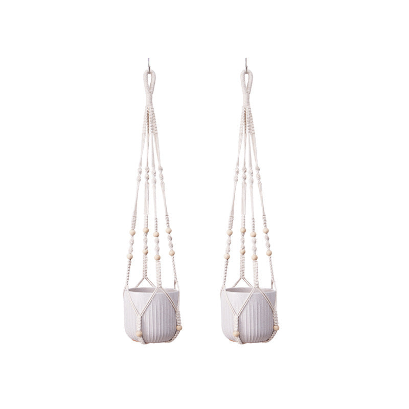 Natural material hanging baskets image 8