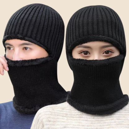 Men's winter fleece knit cap gray