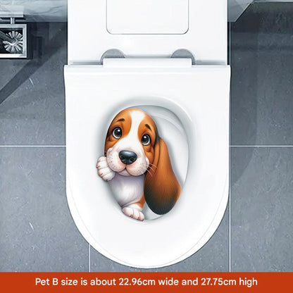 3D cat toilet sticker design 1