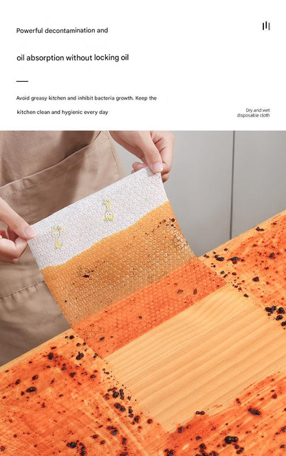 Absorbent disposable cloths for quick cleaning tasks