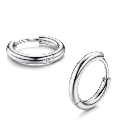Elegant geometric titanium earrings image 2