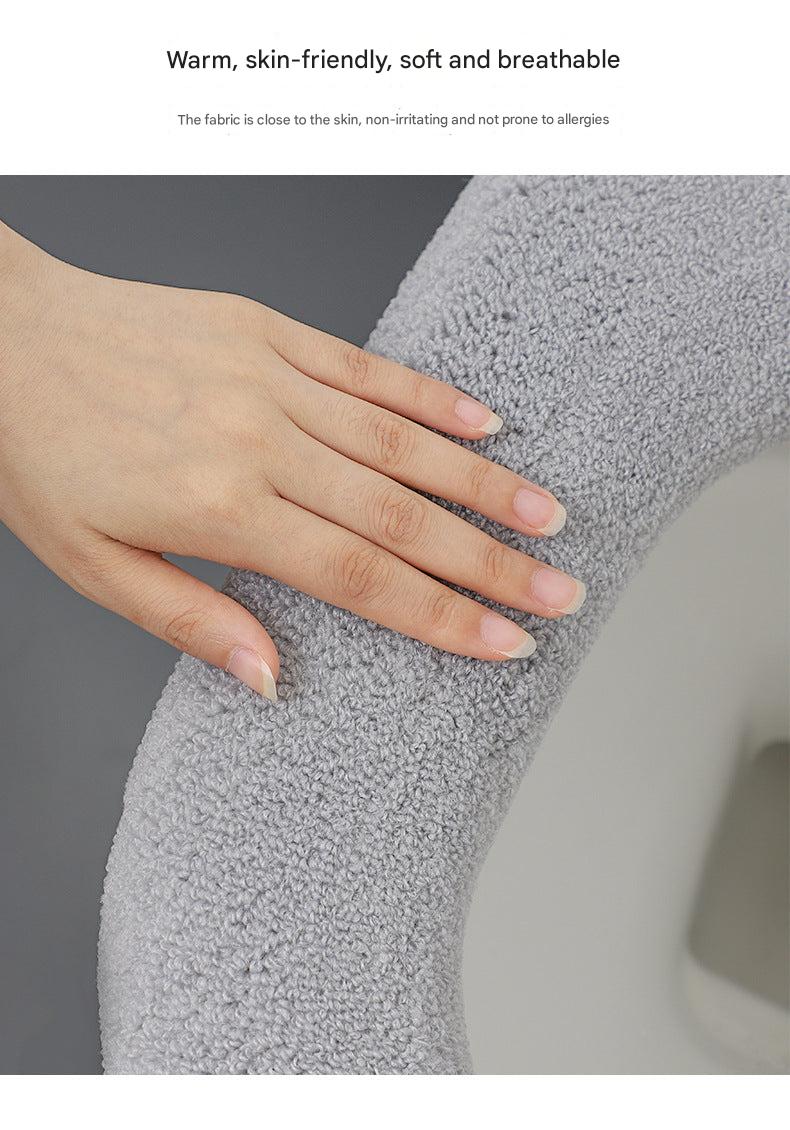 Comfortable dark green toilet seat cover