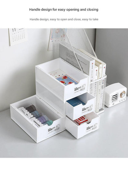 White and clear organizer showcasing versatility image 8