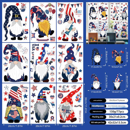 Patriotic gnome sticker decoration 1