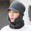 Vertical zipper integrated gray