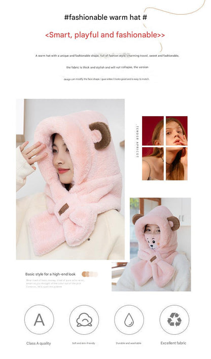 Cute bear hat for girls winter fashion