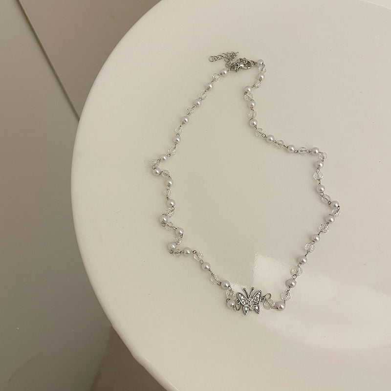 Summer Crystal Pearl Necklace - Image 2