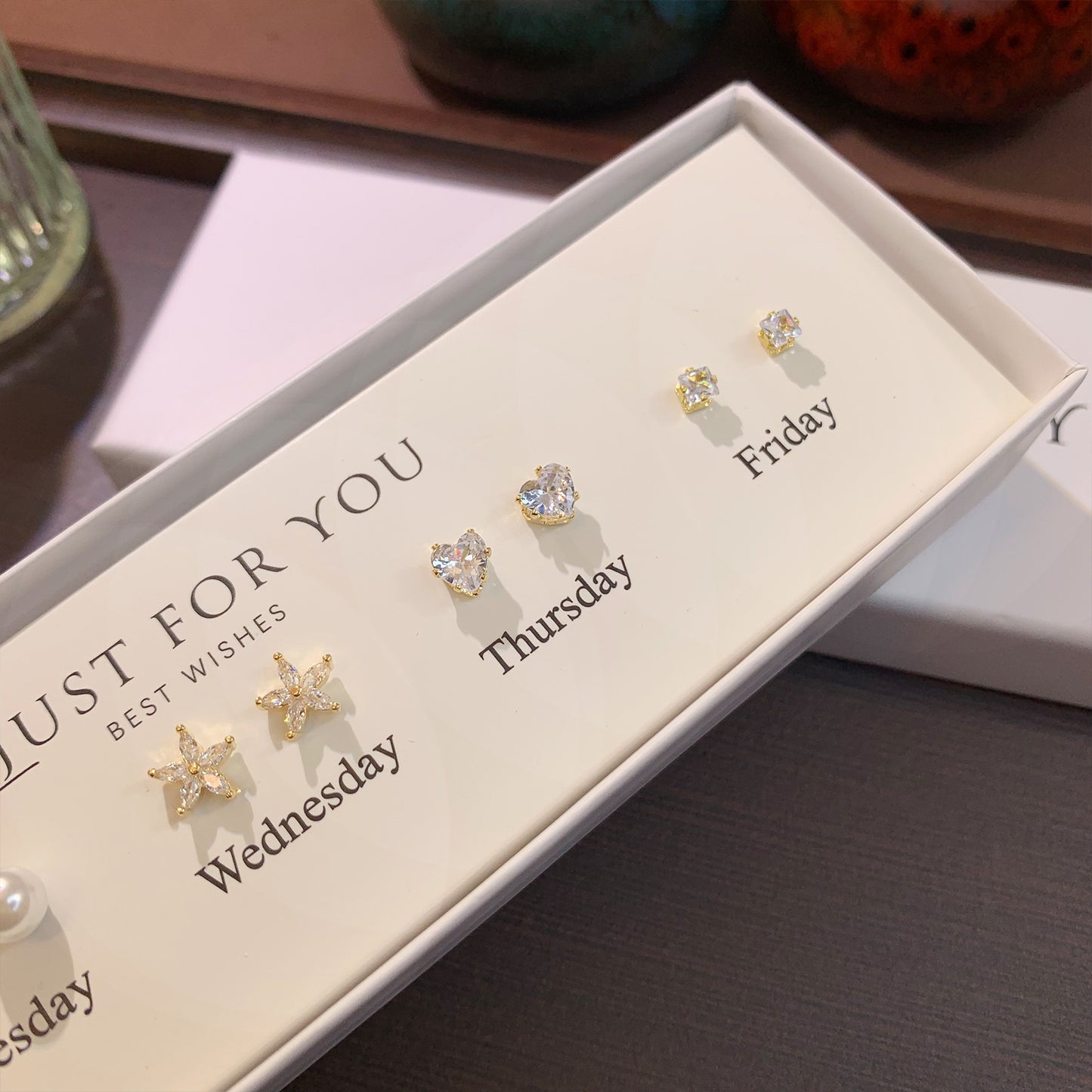 S925 silver circle stud earrings image 3