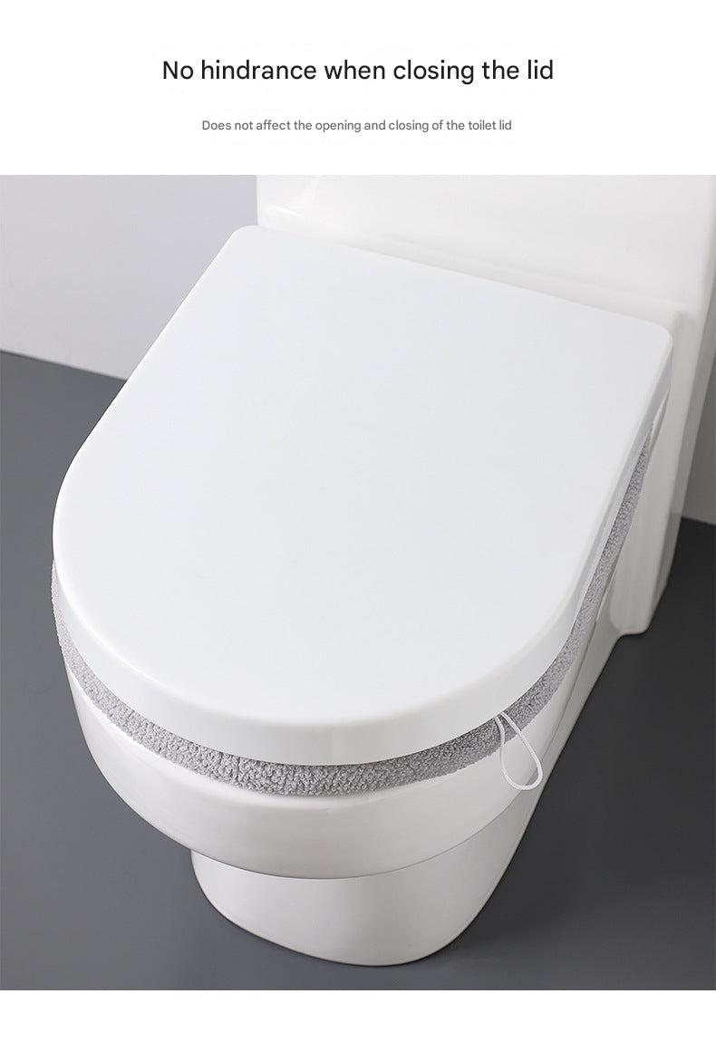 Soft light grey toilet seat cover