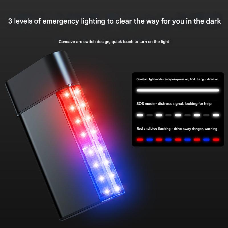 Car safety hammer and flashlight
