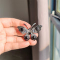 XZ0567-2 Rhinestone Butterfly Brooch - Black