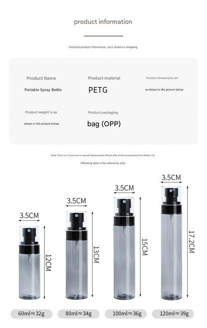 Compact travel spray container