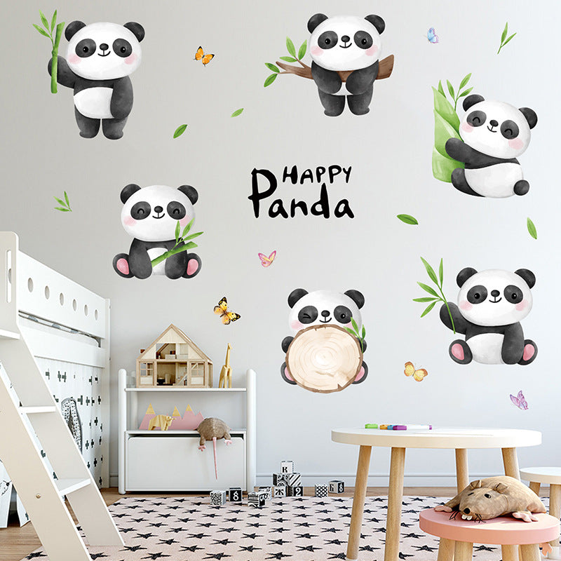 Panda themed wall decal for children's room