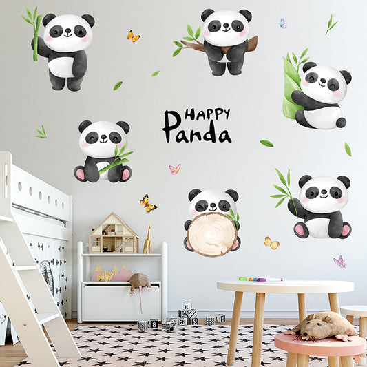 Panda themed wall decal for children's room