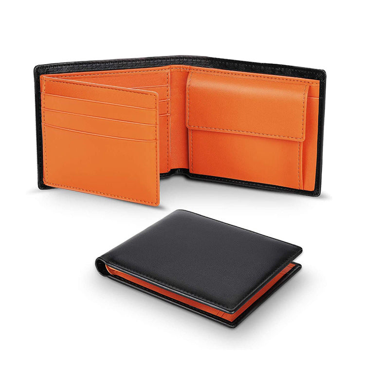 Slim men's leather wallet