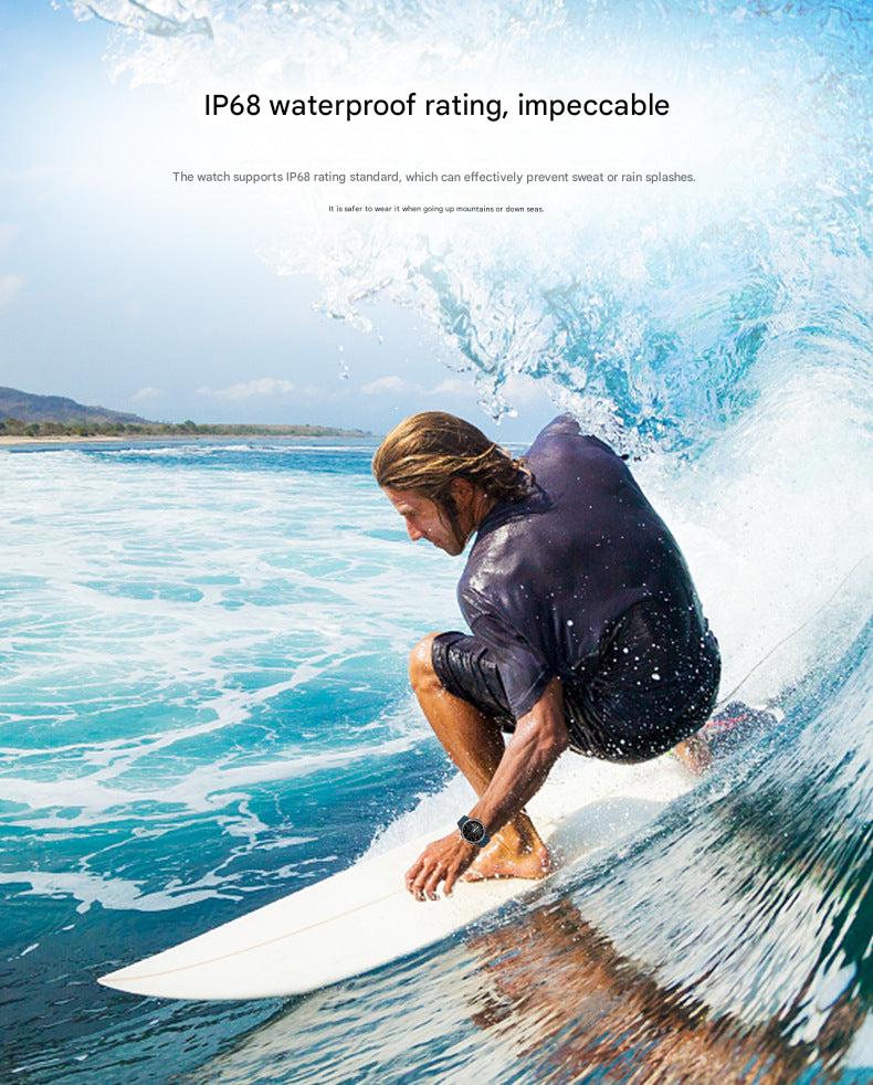 S52 smartwatch blue design heart rate monitor