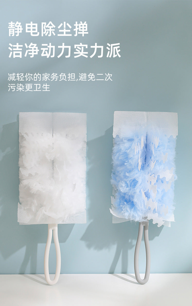 Close-up of the duster's fiber material