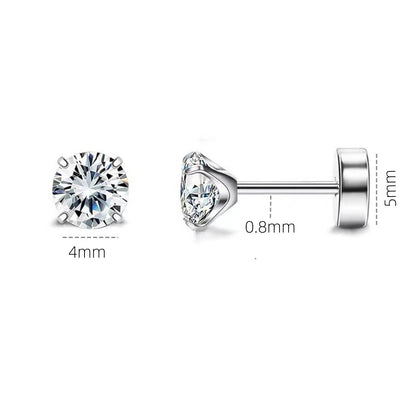 Elegant zirconia earrings suitable for sensitive ears