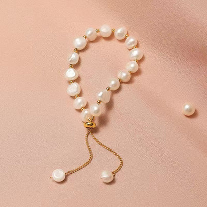 Handmade irregular design pearl bracelet