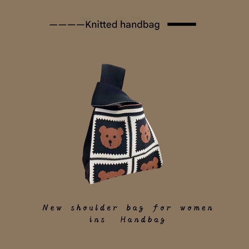 Knitted Tote Bag in Use