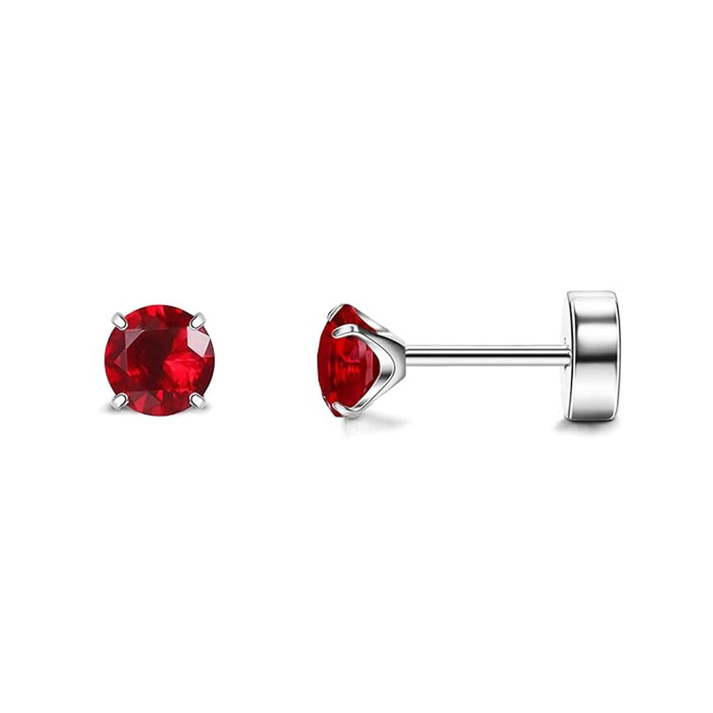 Colorful zirconia stud earrings - image 4