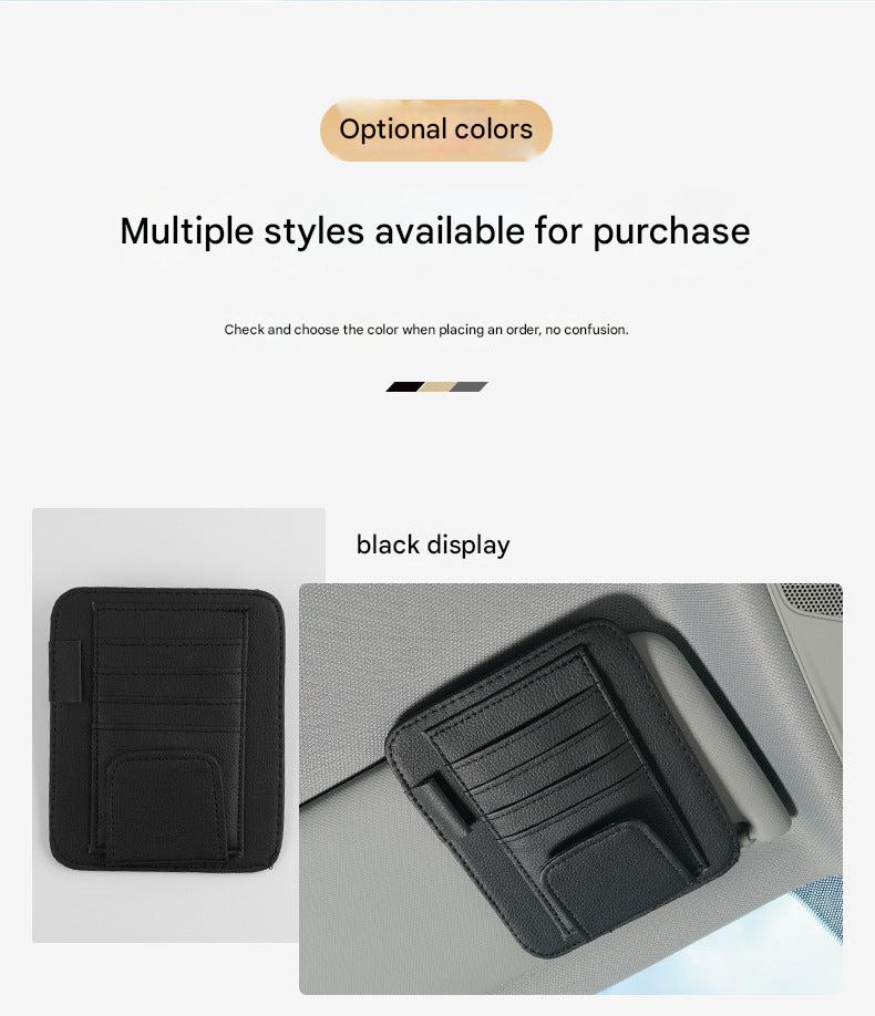 Stylish car glasses holder features