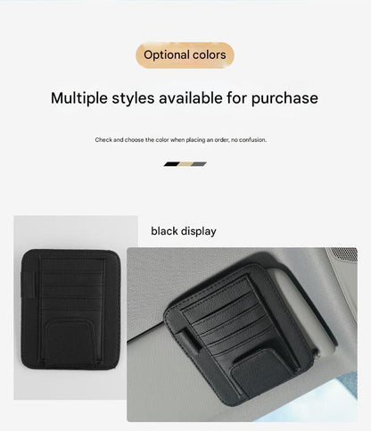 Stylish car glasses holder features