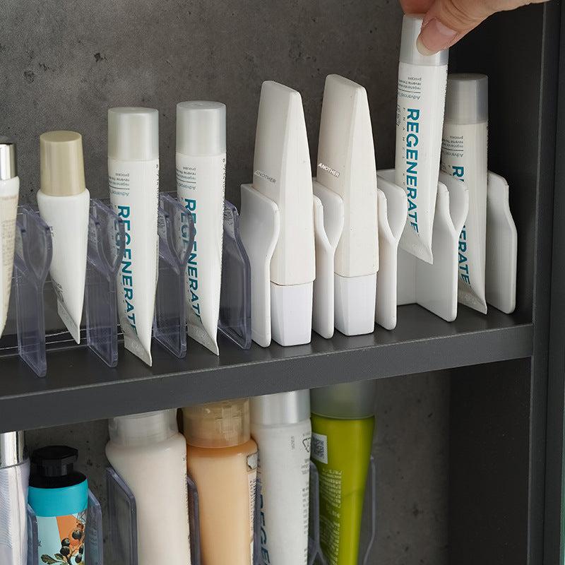 Organizer for cosmetics and toiletries in a bathroom setting