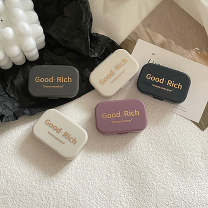 Durable plastic contact lens box for everyday use