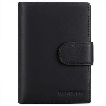 RFID blocking leather wallet - Black color